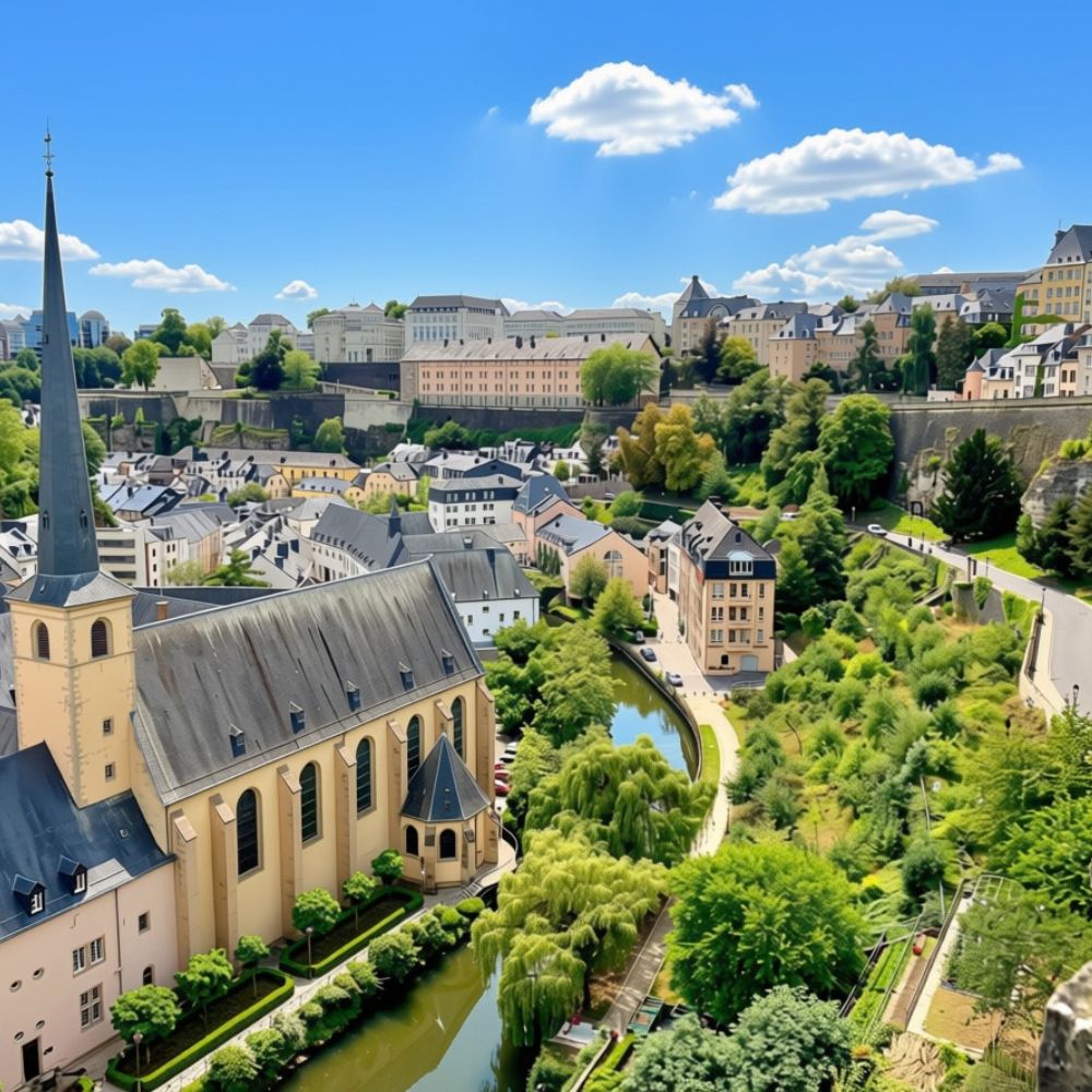 Aussicht auf die Altstadt und Festung von Stadt Luxemburg